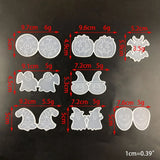 Halloween Earrings Epoxy Resin Mold Ear Pendants Silicone Mould
