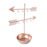 2 Tier Arrow Jewelry Organizer Holder Stand Box