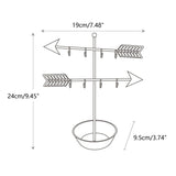 2 Tier Arrow Jewelry Organizer Holder Stand Box