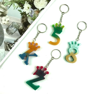 Crown Letters Keychain Mold DIY Crafts Earrings Mold