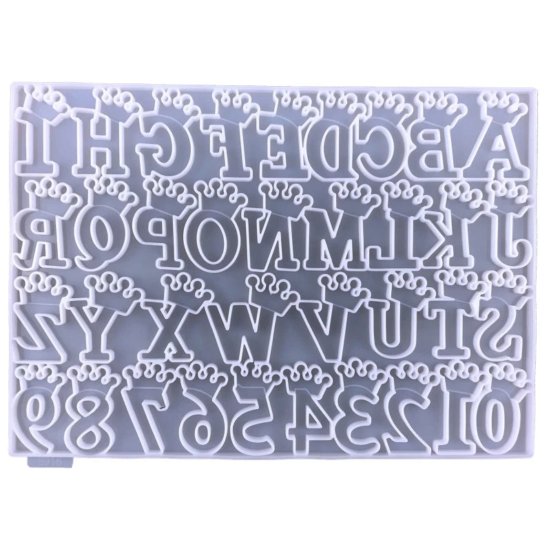 Crown Letters Keychain Mold DIY Crafts Earrings Mold