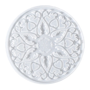 Flower Pattern Placemat Epoxy Resin Mold Coaster DIY Crafts