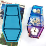 Halloween Coffin Box Epoxy Mold Jewelry Holder Resin Silicone Mould