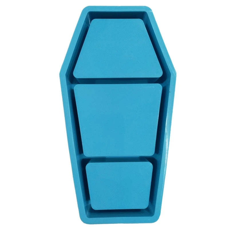 Halloween Coffin Box Epoxy Mold Jewelry Holder Resin Silicone Mould