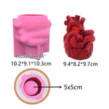 Heart Flowerpot Epoxy Resin Mold DIY Home Decor