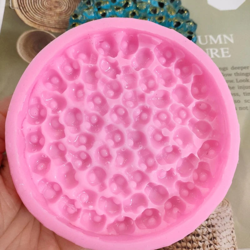 Skull Ghost Coaster Epoxy Resin Mould DIY Crafts