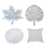 Round Maple Leaf Shape UV Resin Silicone Molds for Coaster DIY Crafts