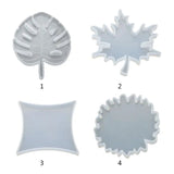 Round Maple Leaf Shape UV Resin Silicone Molds for Coaster DIY Crafts