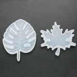 Round Maple Leaf Shape UV Resin Silicone Molds for Coaster DIY Crafts
