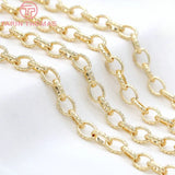 7x9MM 24K Brass Necklace & Bracelet Chains