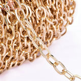 1m 10x7mm 24K Plated Brass Chains High Jewelry Accessories
