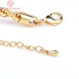 24K Brass Finished Necklace Chain for DIY Jewelry Making