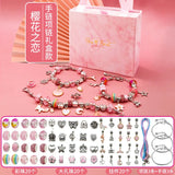 63Pcs Children Charm Bracelet DIY Kit Beads Jewelry Supplies Kid Bracelet