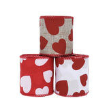 63mm 5Yard Red Hemp Ribbon for Wreath, Decorative Ribbon