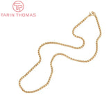 1 Piece 43.5CM 24K Brass Finished Chains Necklace High Jewelry Accessories