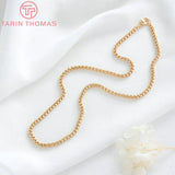 1 Piece 43.5CM 24K Brass Finished Chains Necklace High Jewelry Accessories
