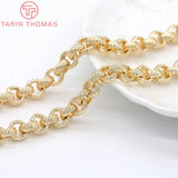 8MM 24K Plated Round Necklace Chains Bracelet Chains High Jewelry