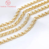 8MM 24K Plated Round Necklace Chains Bracelet Chains High Jewelry