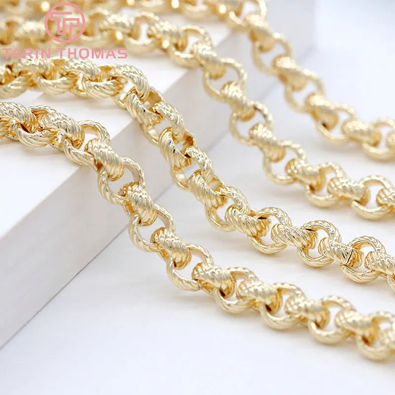 8MM 24K Plated Round Necklace Chains Bracelet Chains High Jewelry