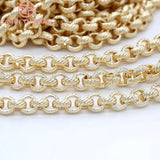 8MM 24K Plated Round Necklace Chains Bracelet Chains High Jewelry