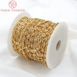 5MM 24K Plated Brass Necklace Chains Bracelet Chains