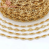 5MM 24K Plated Brass Necklace Chains Bracelet Chains