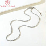 2PCS 24K Stainless Steel Finished Chains Necklace 51.5CM High Jewelry