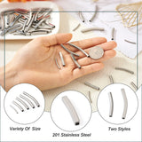 64Pcs 201 Stainless Steel Tube Beads Mixed Sizes Women Bangle Necklace Bracelet