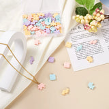 64Pcs Plastic Puzzle Piece Charms with Iron Loop Mixed DIY Jewelry Making