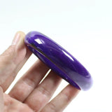 64mm Natural Agate Chalcedony Purple Jade Bracelet A6079
