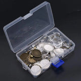 64pcs Oval Round DIY Metal Ornament Pendant Accessories for Craft Jewelry
