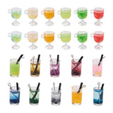 64pcs Juice Draft Beer Resin Pendants Charms for Jewelry Making