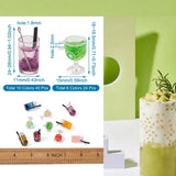 64pcs Juice Draft Beer Resin Pendants Charms for Jewelry Making