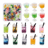 64pcs Juice Draft Beer Resin Pendants Charms for Jewelry Making