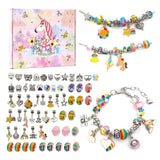 64pcs DIY Charm Bracelet Making Kit with Beads Charms Pendants