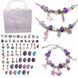 64pcs DIY Charm Bracelet Making Kit with Beads Charms Pendants