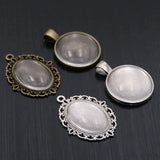 Dainty Romantic Oval/Round Gem Shape Punk Necklace for Women and Girls