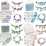 64pcs Jewelry Making Kit DIY Charm Bracelet Necklaces Set Beads Child Bracelet