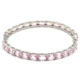 Lovely Pink Kunzite Citrine Tanzanite Silver Bangle Bracelet