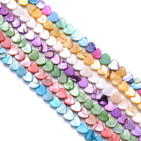 70pcs 6mm Natural Shell Heart Beads Mother Of Pearl Spacer Beads Jewelry Making