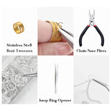 65 Feet 2mm Jewelry Making Chain Roll with Jump Rings and Lobster Clasps