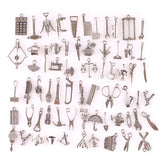 65 Pcs Household Tools Charms Steampunk Bulk Pendants Jewelry Making Supplies