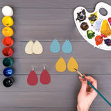 650Pcs Unfinished Wooden Teardrop Earring Pendants Kit