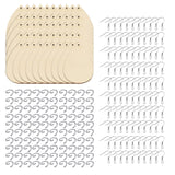 650Pcs Unfinished Wooden Teardrop Earring Pendants Kit