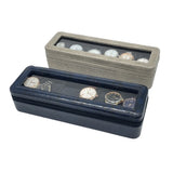 Watch Display Holder with Large Glass Top Watch Box Container