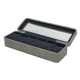 Watch Display Holder with Large Glass Top Watch Box Container
