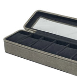 Watch Display Holder with Large Glass Top Watch Box Container
