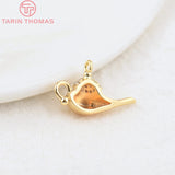 6PCS 9.4x16.3MM Hole 1MM Zircon Bottle Pendants Charms 24K