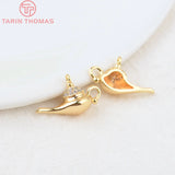 6PCS 9.4x16.3MM Hole 1MM Zircon Bottle Pendants Charms 24K