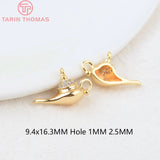 6PCS 9.4x16.3MM Hole 1MM Zircon Bottle Pendants Charms 24K
